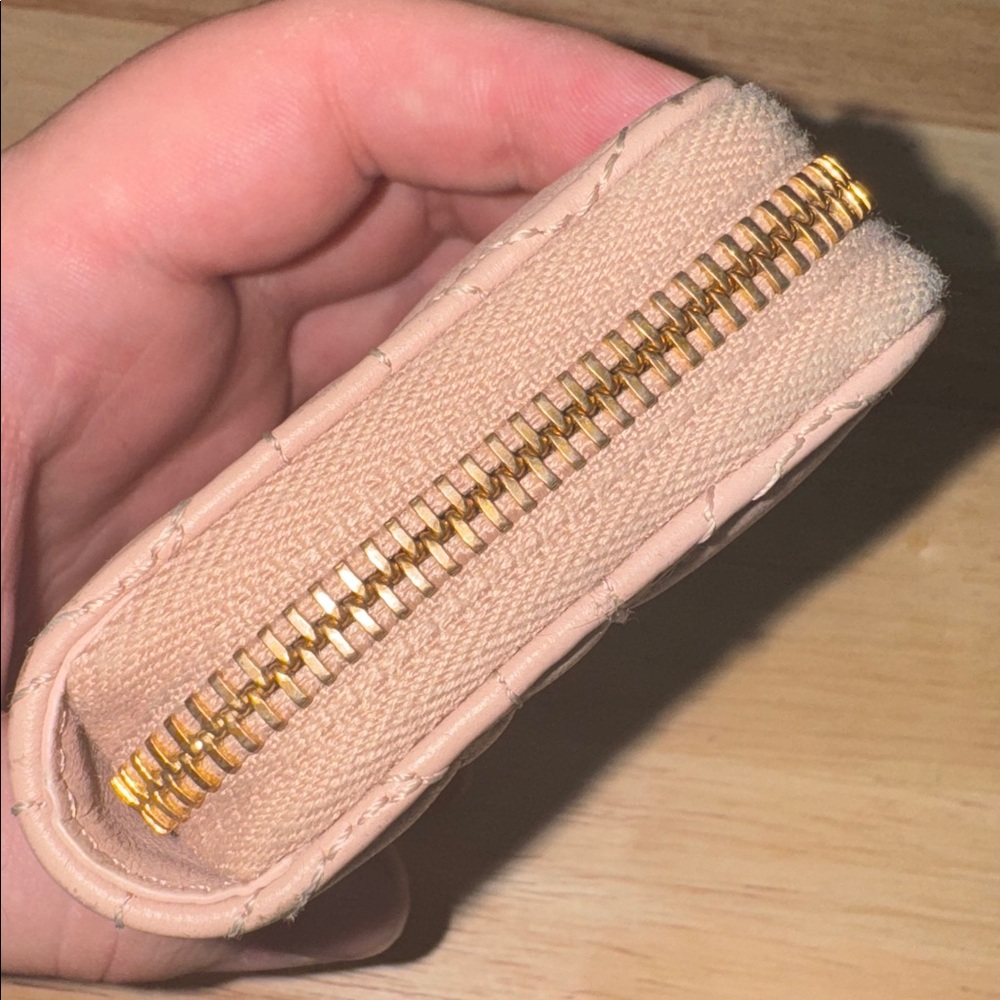 Dior Beige heart cannage Quilted zippy coin card holder compact wallet - Picture 5 of 13